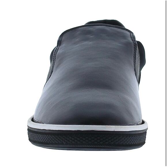 Zanzara Black Men Lucky Slip-On Sneaker Size 12 Soft Leather Padded insole New - Picture 8 of 13
